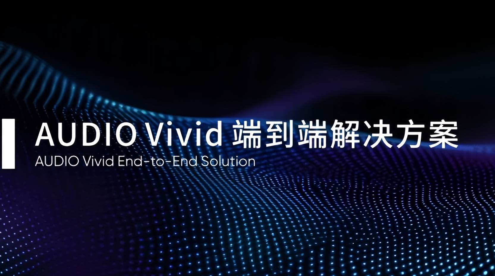 AUDIO Vivid端到端解决方案